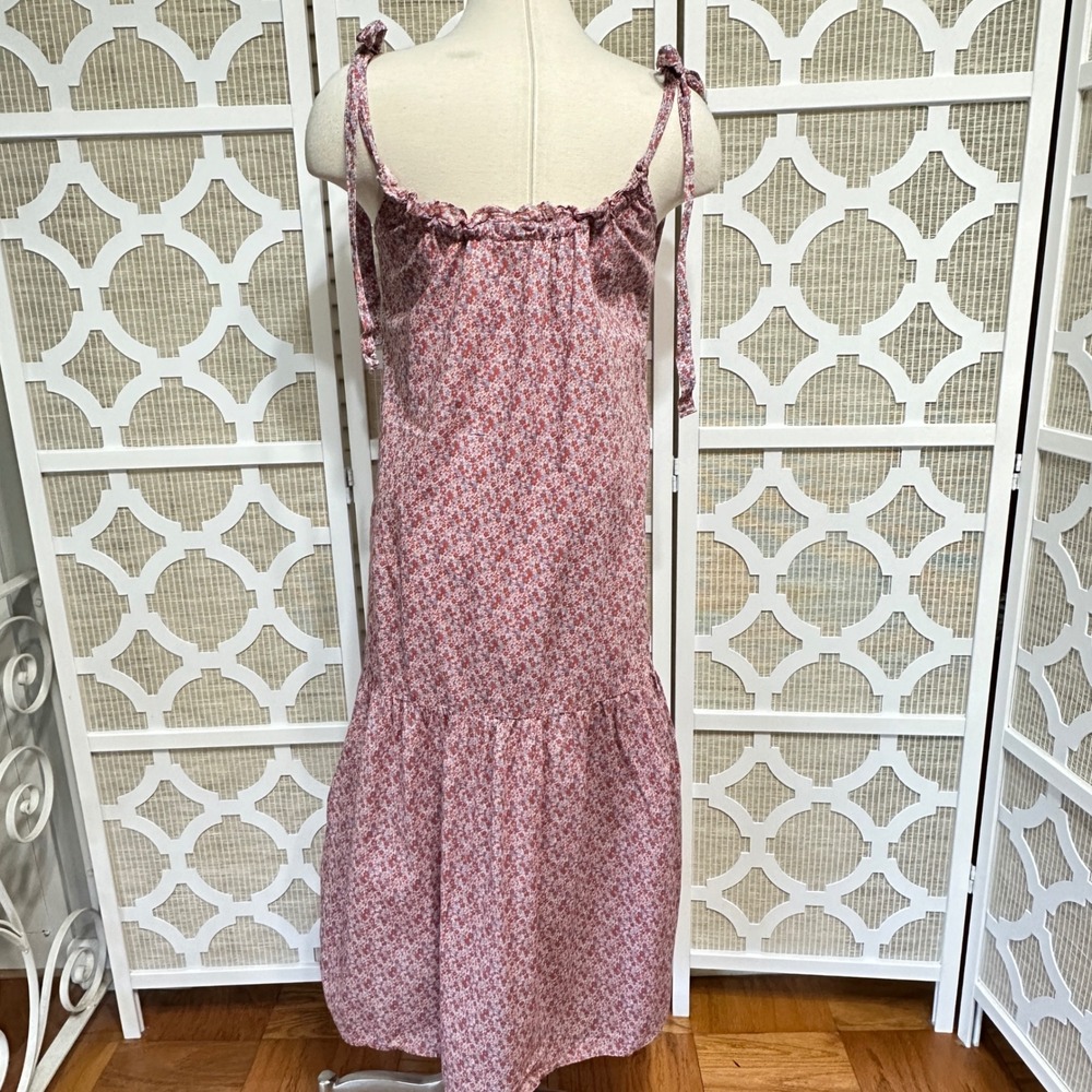 Nation LTD Floral Peasant Midi Dress Womens XS Cottage Ruffle Tiered Sundress - Picture 6 of 13